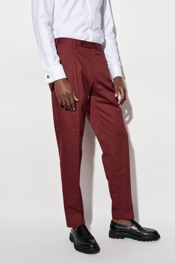Bordeaux Cotton Xander Trousers